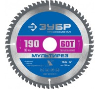 Пильный диск по алюминию ЗУБР Мультирез 190x30мм 60т 36907-190-30-60_z01