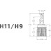 Лампа светодиодная MTF LIGHT серия CYBER LIGHT PRO, H11/H9, 12V, 65W, 6500lm, 6000k кулер CP011K6