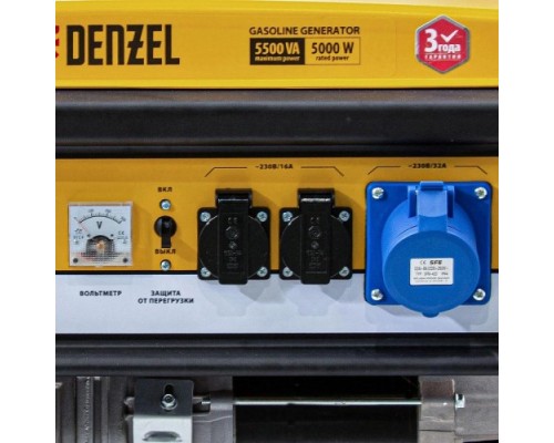 Генератор бензиновый DENZEL GE 6900 [94637]