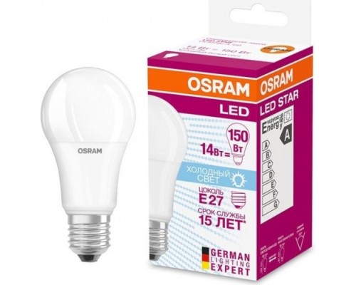 Лампа светодиодная OSRAM LED Star A 150 13вт 4000к e27 1521лм [4058075057043]