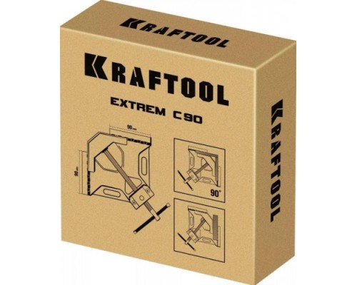 Струбцина для сварки KRAFTOOL EXTREM C90 экстрамощная, стальная угловая [32201]