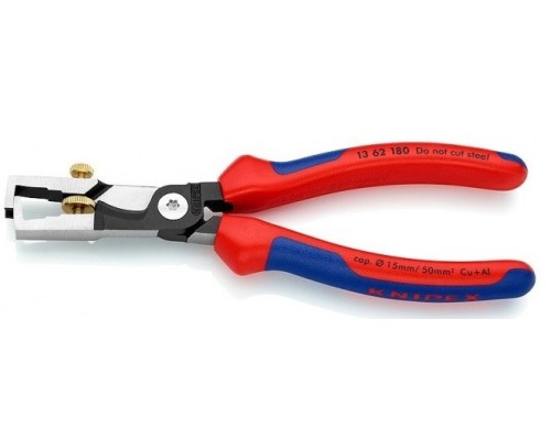 Кабелерез KNIPEX KN-1362180SB StriX, 2-в-1, 180 мм