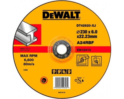 Шлифовальный круг по металлу DeWALT 230х6x22.2 мм тип 27 DT42620-XJ [DT42620-XJ]