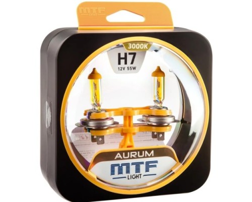 Лампа галогеновая MTF LIGHT серия AURUM H7, 12V, 55W HAU1207