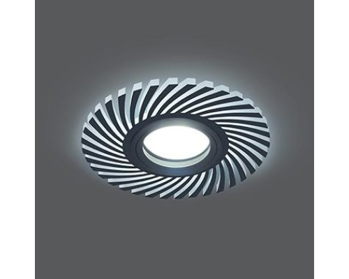 Светильник точечный GAUSS BACKLIGHT кругл./узор. черный, gu5.3, 3w, led 4000k [BL132]