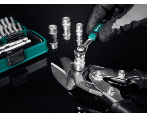 Набор головок 1/4" KRAFTOOL X-Drive 35 с трещоткой, 35 предметов 27974