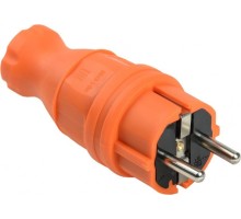 Вилка прямая IEK ОМЕГА ВБп3-1-0м ip44 каучук, оранжевая PKR01-016-2-K09