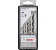 Набор сверл по металлу BOSCH HSS-G 6 шт Robust Line D2-8 [2607010529]