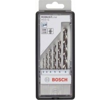 Набор сверл по металлу BOSCH HSS-G 6 шт Robust Line D2-8 2607010529