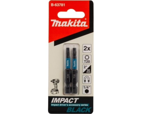 Бита для заворачивания MAKITA B-63781 Impact Black T20, 50 мм, E-form (mz), 2 шт.