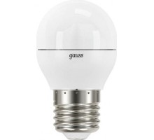 Лампа светодиодная GAUSS Шар шар 7w 550lm 6500k е27 шаг. диммирование led [105102307-S]