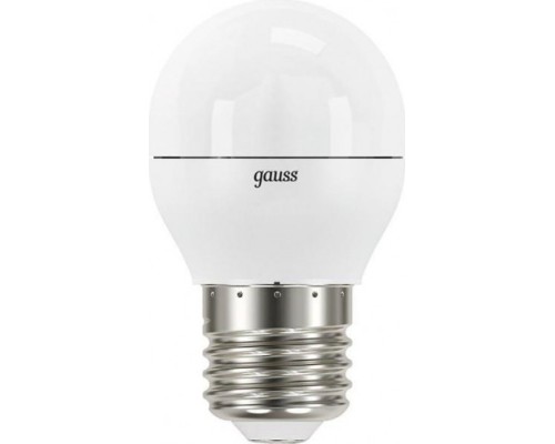 Лампа светодиодная GAUSS Шар шар 7w 550lm 6500k е27 шаг. диммирование led [105102307-S]