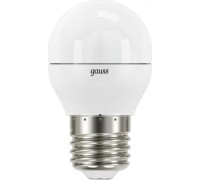 Лампа светодиодная GAUSS Шар шар 7w 550lm 6500k е27 шаг. диммирование led 105102307-S