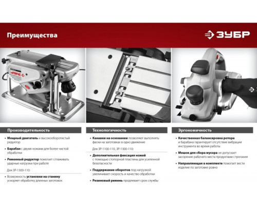 Рубанок сетевой ЗУБР ЗР-950-82 [ЗР-950-82 ]