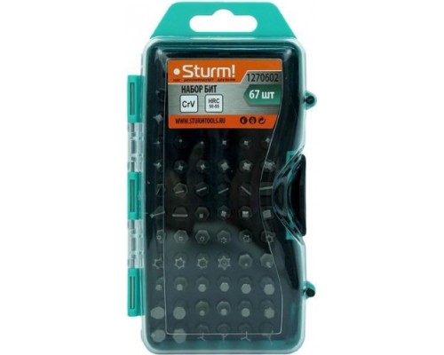 Набор бит STURM 1 270 602 67шт., 25мм, сталь crv [1270602]