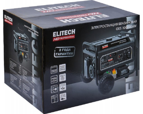 Генератор бензиновый ELITECH GES 10000ЕAW HD