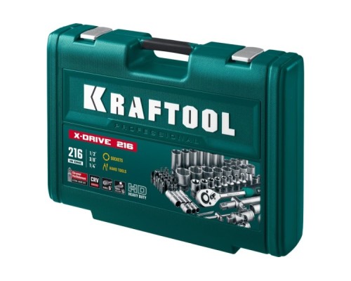 Набор инструментов KRAFTOOL X Drive универсальный 216 пр. [27888-H216]
