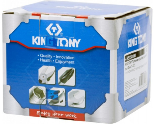 Ударная головка шестигранная 1 1/2" KING TONY 953580М 80 мм