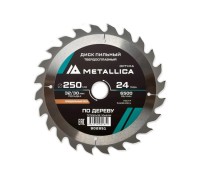 Пильный диск по дереву METALLICA Optima 250x32/30 мм 24 зуба, Т=3,0 мм продольный 902851