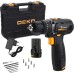 Дрель-шуруповерт аккумуляторная DEKO GCD12DU SET4 ударная в кейсе + оснастка 13 шт. [063-4038]