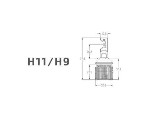 Лампа светодиодная MTF LIGHT RETROFIT LED, H11/H9 30w, 2500lm, 3500k, кулер, комплект RT11K4