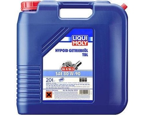 Масло трансмиссионное LIQUI-MOLY 80W 90 Hypoid-Getriebeoil TDL GL-4/GL-5 20 л 4218 [4218]