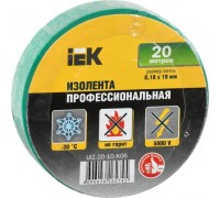 Изолента IEK ПВХ 0.18х19мм зел. (рул. 20м) UIZ-20-10-K06