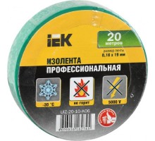 Изолента IEK ПВХ 0.18х19мм зел. (рул. 20м) [UIZ-20-10-K06]