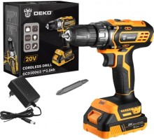 Дрель-шуруповерт аккумуляторная DEKO GCD20DU3 (1х2.0 А.ч.) (063-4144) 063-4144