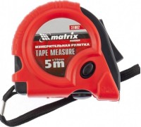 Рулетка MATRIX 5 мх19 мм rubber, обрезиненный корпус 31002
