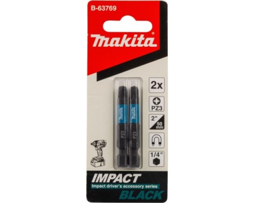 Бита для заворачивания MAKITA B-63769 Impact Black Pz3, 50 мм, E-form (mz), 2 шт.