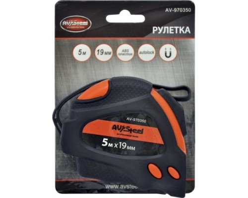 Рулетка измерительная AV Steel AV-970350 5 м х 19 мм