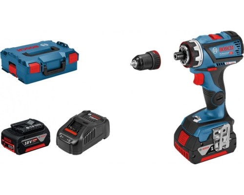 Аккумуляторная дрель-шуруповерт BOSCH GSR 18 V-60 FC GFA 18-M [06019G7100] 2х5,0 Ач, набор насадок