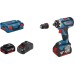 Аккумуляторная дрель-шуруповерт BOSCH GSR 18 V-60 FC GFA 18-M [06019G7100] 2х5,0 Ач, набор насадок