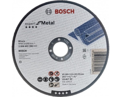 Отрезной круг по металлу BOSCH 150х1,6х22.2 мм AS46T-BF Expert for Metal [2608603398]