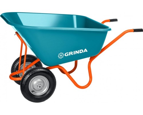 Тачка садовая GRINDA GP-1 ударопрочный пластиковый кузов 260л г/п 120кг [422401]