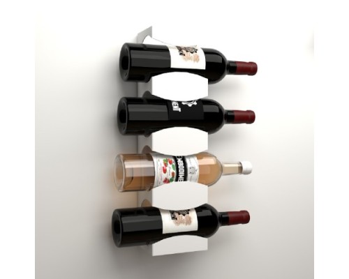 Держатель EMBODIMENT EMB-WINE-W-W для бутылок, настенный, белый
