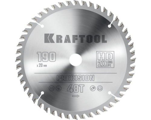 Пильный диск по дереву KRAFTOOL PRECISION 190х20мм 48T [36952-190-20]