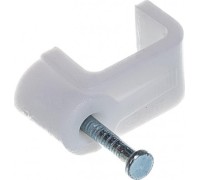Крепеж кабеля плоский REXANT 12х6 мм, белый (упак. 50 шт) 07-4212