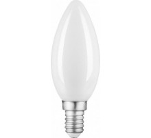 Лампа светодиодная GAUSS Свеча filament 9w 610lm 4100к е14 milky диммируемая led [103201209-D]