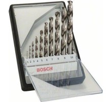 Набор сверл по металлу BOSCH HSS-G ( 1-10мм)  10 шт. Robust Line [2607010535]