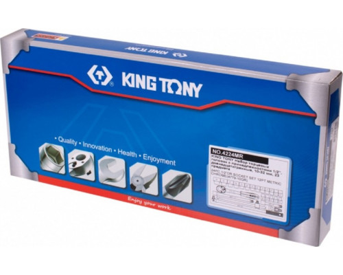 Набор головок 1/2" KING TONY 4224MR, 12-гранные, 10-32 мм, 24 предмета