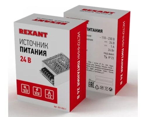 Источник питания REXANT 201-024-1 24V, 24W с разъемами под винт (IP20)