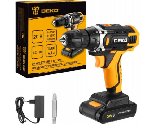 Дрель-шуруповерт аккумуляторная DEKO Banger 20V ONE 083-1042