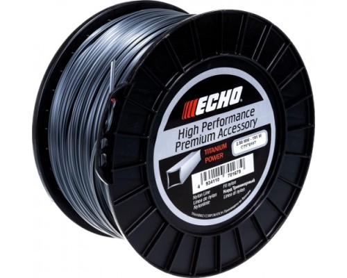 Леска триммерная ECHO C2070167 titanium power line 2,5мм*191м (квадрат)