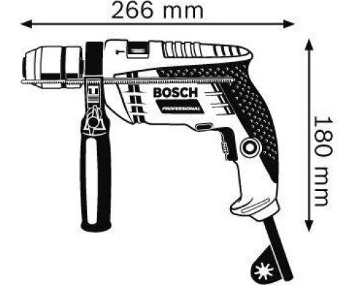 Дрель ударная сетевая BOSCH GSB 13 RE (БЗП) односкоростная [0601217104]