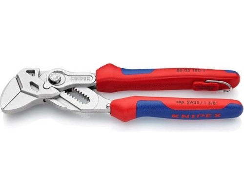 Клещи переставные KNIPEX 8605180T 180 мм со страховочным креплением [KN-8605180T]