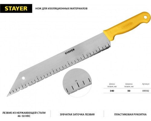 Нож для строительных работ STAYER MASTER листовых материалов, 340 мм, [09592]