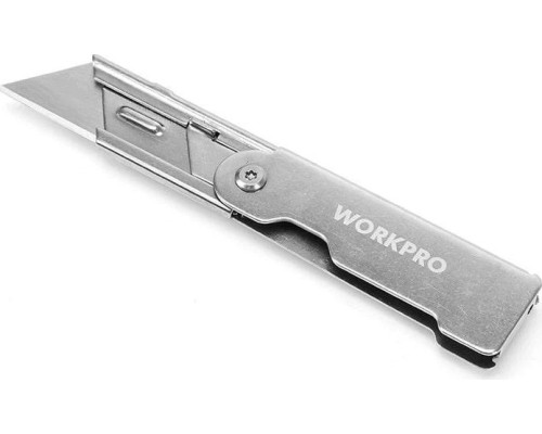 Нож складной WORKPRO WP211001 стальной со сменными лезвиями Нож складной WORKPRO WP211001 стальной со сменными лезвиями