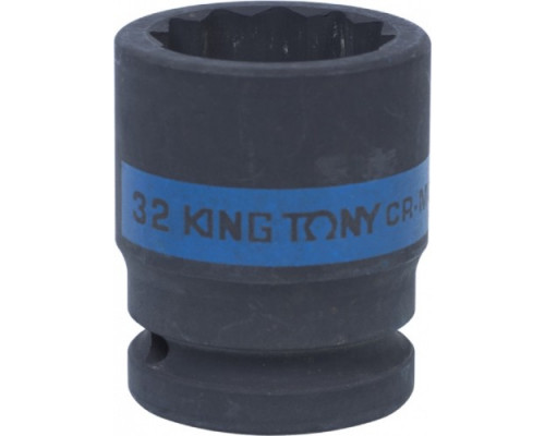 Головка торцевая ударная KING TONY 12-гранная 3/4", 32 мм 653032M